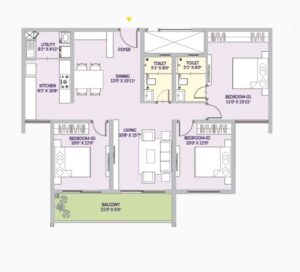 Century Marathahalli 3bhk+2T