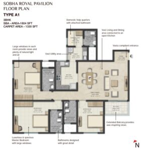sobha royal pavillion 3.5 bhk