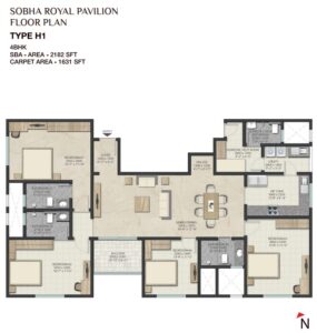 sobha royal pavillion 4 bhk